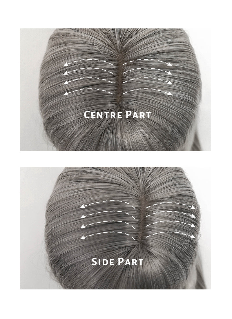 Mixed Grey Straight Synthetic Wig NS252