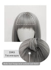 Grey Straight Bob Synthetic Hair Wig NS257