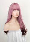 Pink Red Ombre Wavy Synthetic Hair Wig NS345