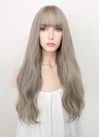 Ash Blonde Wavy Synthetic Hair Wig NS389