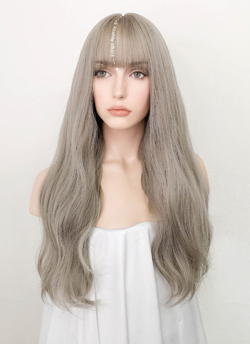 Ash Blonde Wavy Synthetic Hair Wig NS389