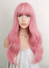 Pastel Pink Wavy Synthetic Hair Wig NS409