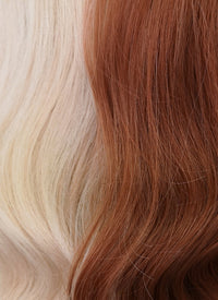 Ginger Blonde Split Color Wavy Synthetic Hair Wig NS414