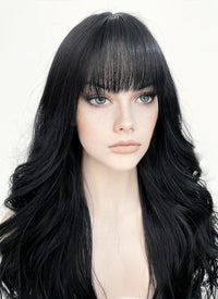 Black Wavy Synthetic Hair Wig NS421