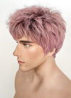 Ash Pink With Dark Roots Straight Pixie Synthetic Men's Hair Wig NS427