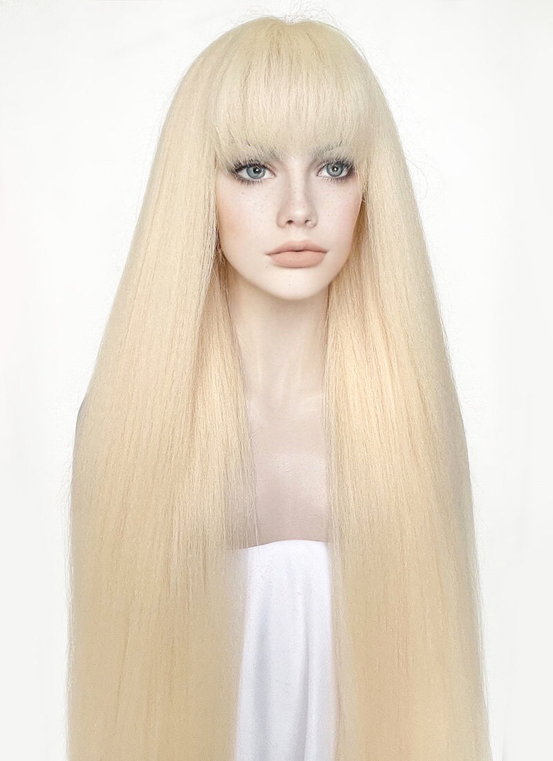 Blonde Yaki Straight Synthetic Hair Wig NS433