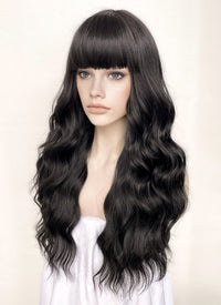 Black Wavy Synthetic Hair Wig NS480