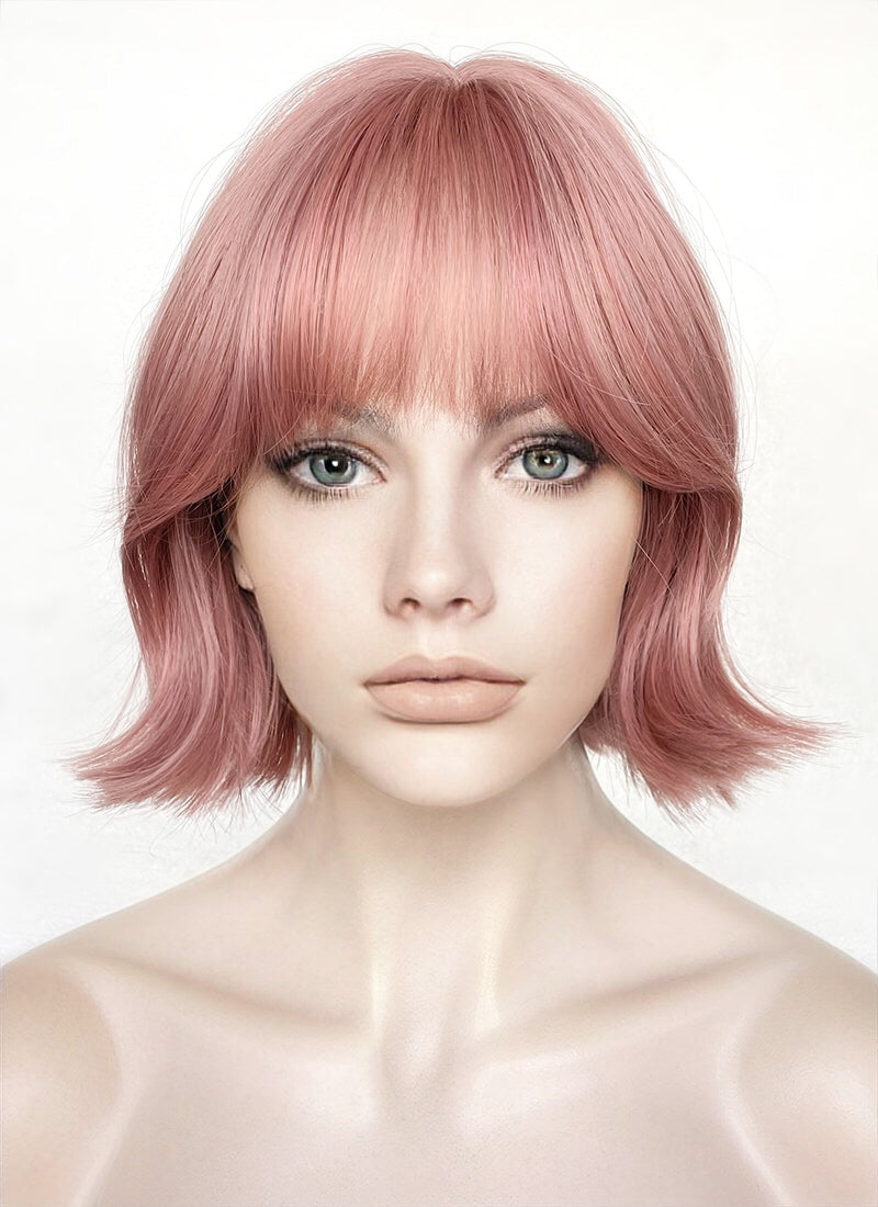 Pink Wavy Synthetic Hair Wig NS508