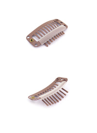 Black / Light Brown / Dark Brown / Cream 9 Teeth Snap Clips - Wig Is Fashion