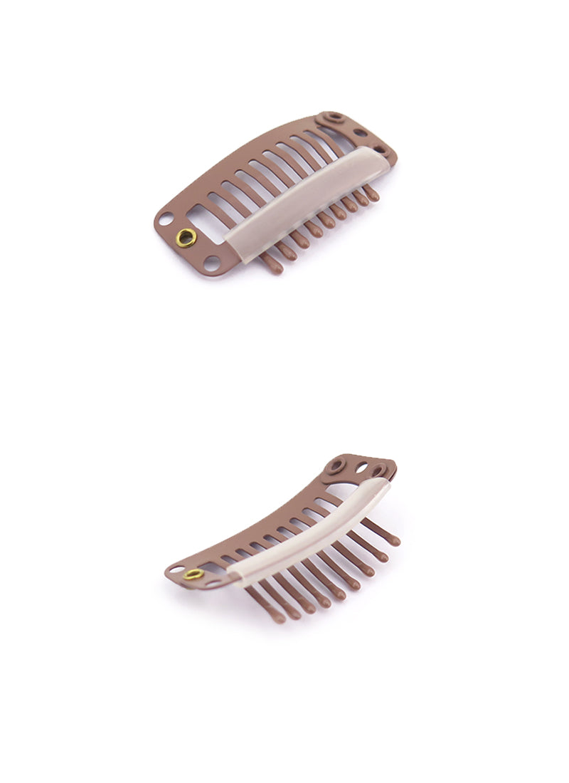 Black / Light Brown / Dark Brown / Cream 9 Teeth Snap Clips - Wig Is Fashion