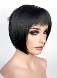 Baldur's Gate 3 Shadowheart Black Straight Synthetic Hair Wig With Ponytail Extension TB1662