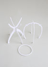 Collapsible White Plastic Wig Stand