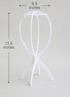 Collapsible White Plastic Wig Stand