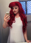 Wavy Red Lace Front Synthetic Wig LF085 - Wig Is Fashion